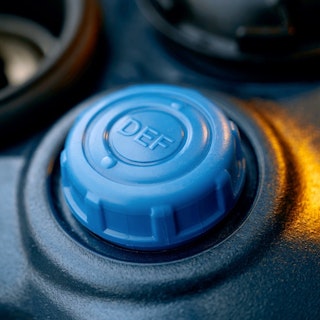 Blue DEF diesel exhaust fluid filler cap